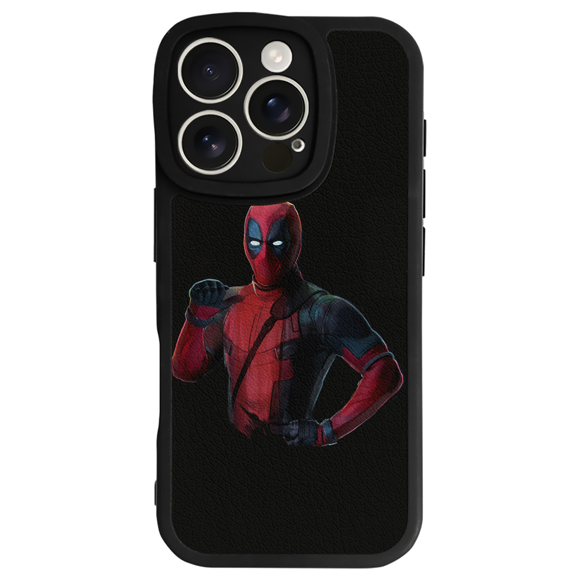 （画像用） Deadpool デッドプール 【iPhone 16シリーズ対応】シリコンスマホケース（レザー調） 材質：シリコン